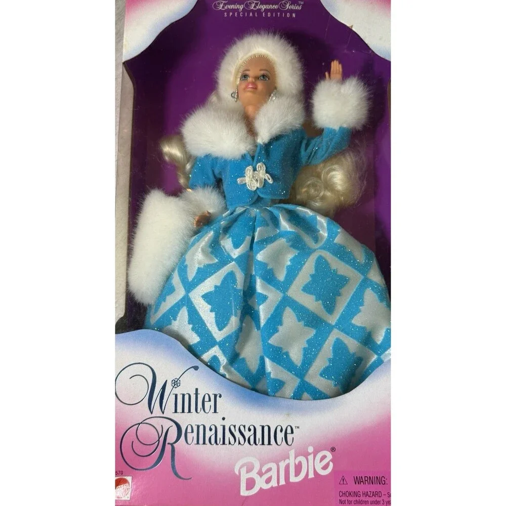 Winter Renaissance Barbie Doll Mattel 15570 Special Edition 1996 Blue White Rare